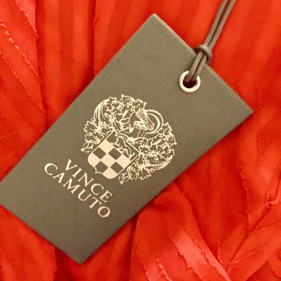 Vince Camuto sheer tunic red sleeveless sheer elegant burnout patterned XXL - Picture 4 of 15